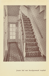 712866 Foto van een 'fraaie hal met handgesmeed traphek', gepubliceerd in de brochure 'Oog in Al Parkbouw Utrecht’, ...